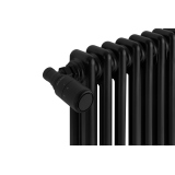 Grzejnik żeberkowy poziomy retro Column Line CL2E-575x470-B500 czarny