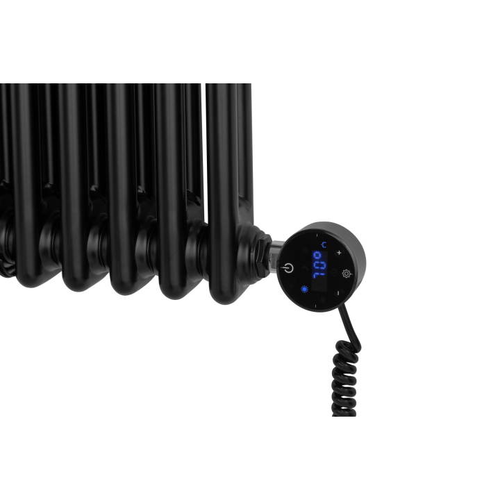 Grzejnik żeberkowy poziomy retro Column Line CL2E-575x470-B500 czarny