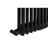 Grzejnik żeberkowy poziomy retro Column Line CL2E-575x1145-B500 czarny