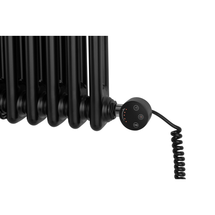 Grzejnik żeberkowy poziomy retro Column Line CL2E-575x470-B500 czarny