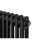 Grzejnik żeberkowy poziomy retro Column Line CL2E-575x920-B500 czarny