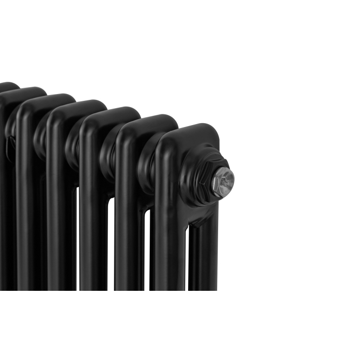 Grzejnik żeberkowy poziomy retro Column Line CL2E-575x920-B500 czarny