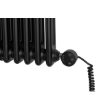Grzejnik żeberkowy poziomy retro Column Line CL2E-575x920-B500 czarny