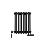 Grzejnik żeberkowy poziomy retro Column Line CL3E-575x470-D50L/P czarny