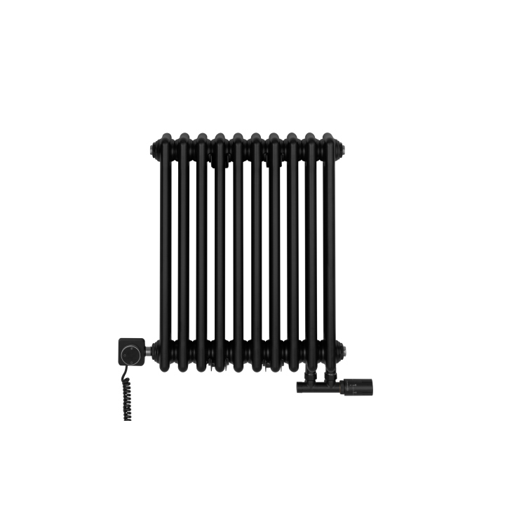 Grzejnik żeberkowy poziomy retro Column Line CL3E-575x470-D50L/P czarny