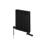 Grzejnik żeberkowy poziomy retro Column Line CL3E-575x470-D50L/P czarny