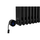 Grzejnik żeberkowy poziomy retro Column Line CL3E-575x695-D50L/P czarny