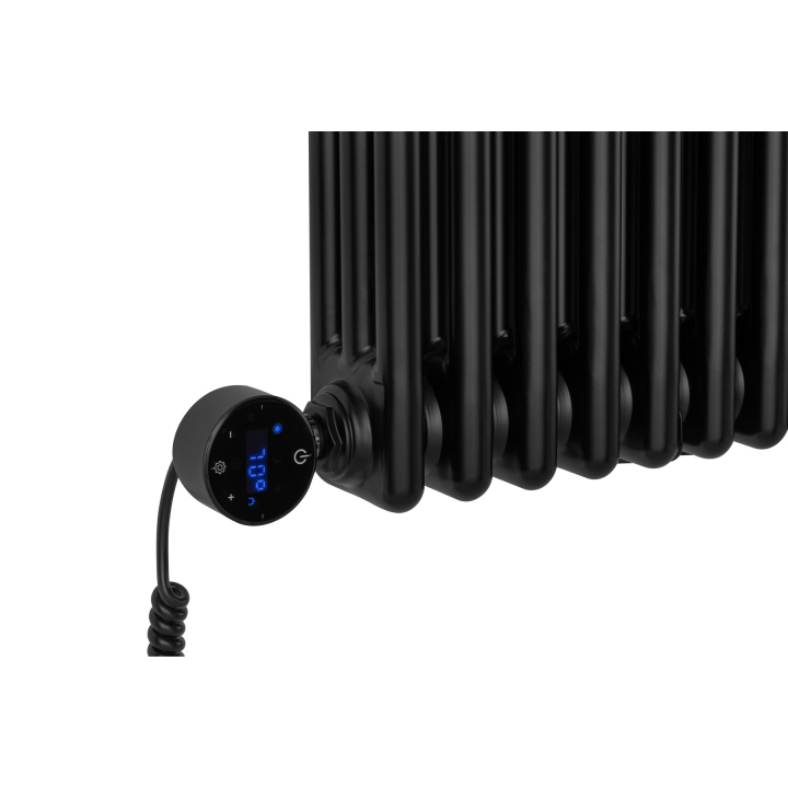 Grzejnik żeberkowy poziomy retro Column Line CL3E-575x695-D50L/P czarny