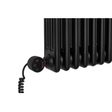 Grzejnik żeberkowy poziomy retro Column Line CL3E-575x695-D50L/P czarny