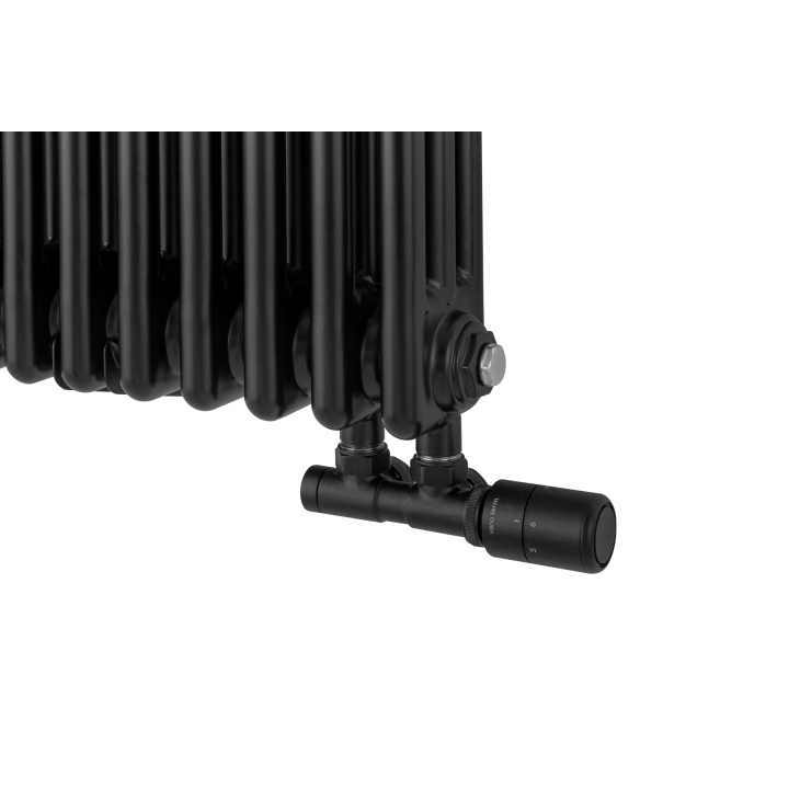 Grzejnik żeberkowy poziomy retro Column Line CL3E-575x695-D50L/P czarny