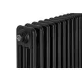 Grzejnik żeberkowy poziomy retro Column Line CL3E-575x695-D50L/P czarny