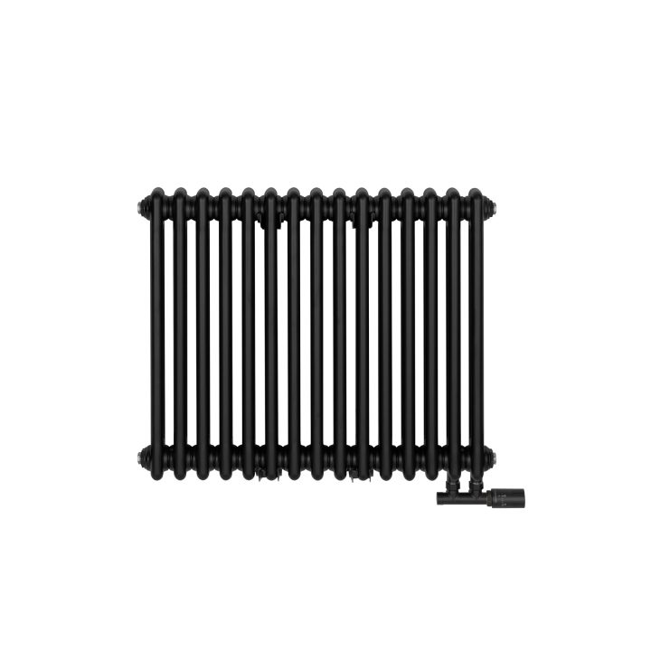 Grzejnik żeberkowy poziomy retro Column Line CL3E-575x695-D50L/P czarny