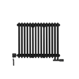 Grzejnik żeberkowy poziomy retro Column Line CL3E-575x695-D50L/P czarny