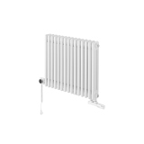 Grzejnik żeberkowy poziomy retro Column Line CL3E-575x695-D50L/P biały