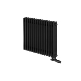 Grzejnik żeberkowy poziomy retro Column Line CL3E-575x695-D50L/P czarny