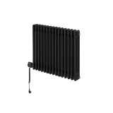 Grzejnik żeberkowy poziomy retro Column Line CL3E-575x695-D50L/P czarny