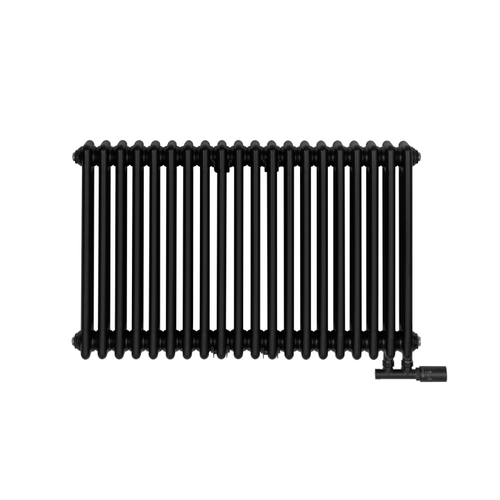 Grzejnik żeberkowy poziomy retro Column Line CL3E-575x920-D50L/P czarny