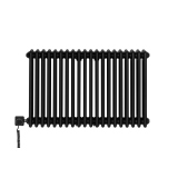Grzejnik żeberkowy poziomy retro Column Line CL3E-575x920-D50L/P czarny