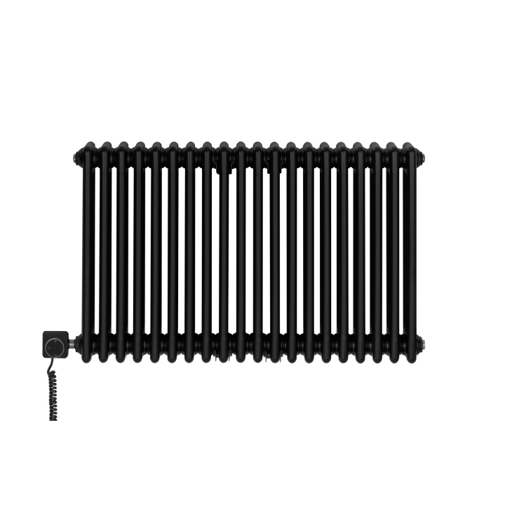 Grzejnik żeberkowy poziomy retro Column Line CL3E-575x920-D50L/P czarny