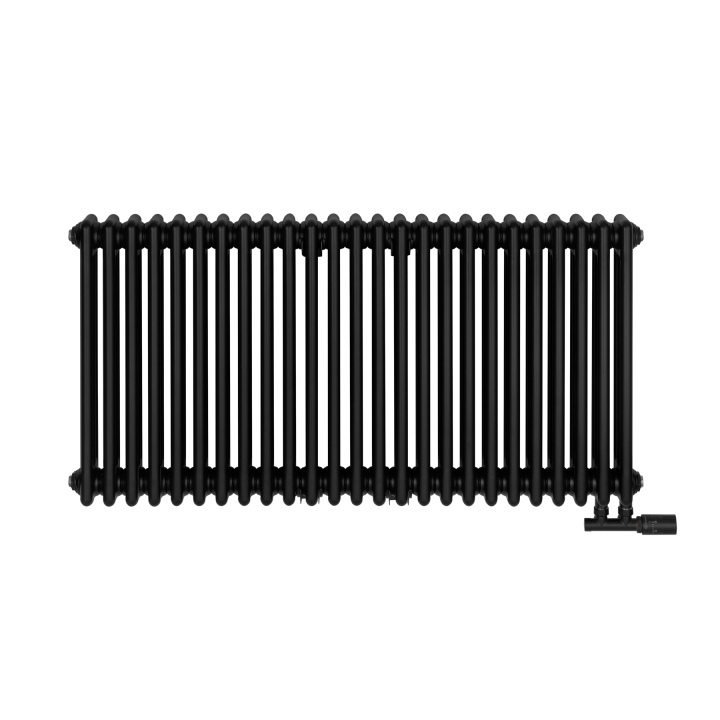 Grzejnik żeberkowy poziomy retro Column Line CL3E-575x1145-D50L/P czarny