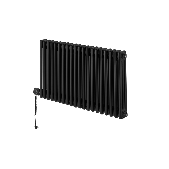 Grzejnik żeberkowy poziomy retro Column Line CL3E-575x920-D50L/P czarny