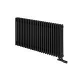 Grzejnik żeberkowy poziomy retro Column Line CL3E-575x1145-D50L/P czarny