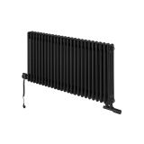 Grzejnik żeberkowy poziomy retro Column Line CL3E-575x1145-D50L/P czarny