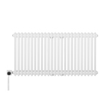 Grzejnik żeberkowy poziomy retro Column Line CL3E-575x1145-D50L/P biały