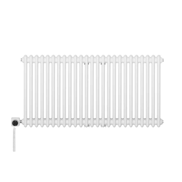 Grzejnik żeberkowy poziomy retro Column Line CL3E-575x1145-D50L/P biały