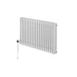 Grzejnik żeberkowy poziomy retro Column Line CL3E-575x920-D50L/P biały