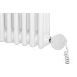 Grzejnik żeberkowy poziomy retro Column Line CL3E-575x695-B500 biały