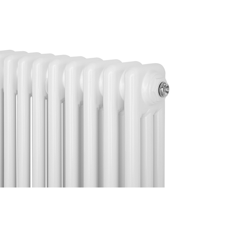 Grzejnik żeberkowy poziomy retro Column Line CL3E-575x695-B500 biały