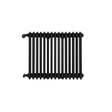 Grzejnik żeberkowy poziomy retro Column Line CL3E-575x695-B500 czarny