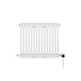 Grzejnik żeberkowy poziomy retro Column Line CL3E-575x695-B500 biały