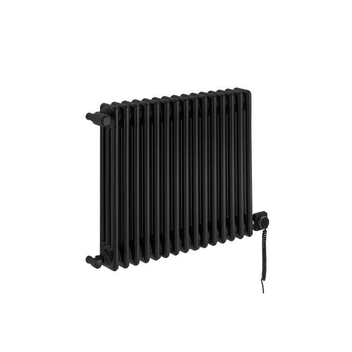 Grzejnik żeberkowy poziomy retro Column Line CL3E-575x695-B500 czarny