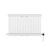 Grzejnik żeberkowy poziomy retro Column Line CL3E-575x920-B500 biały