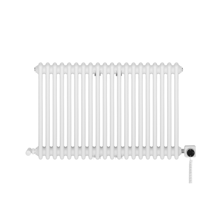 Grzejnik żeberkowy poziomy retro Column Line CL3E-575x920-B500 biały
