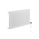 Grzejnik żeberkowy poziomy retro Column Line CL3E-575x920-B500 biały