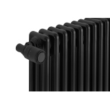 Grzejnik żeberkowy poziomy retro Column Line CL3E-575x920-B500 czarny