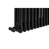 Grzejnik żeberkowy poziomy retro Column Line CL3E-575x920-B500 czarny