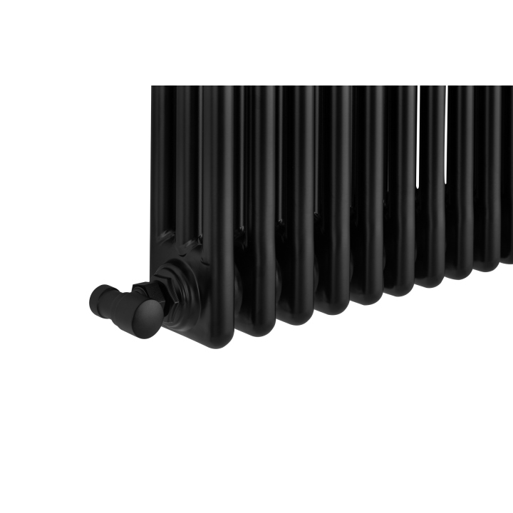 Grzejnik żeberkowy poziomy retro Column Line CL3E-575x920-B500 czarny