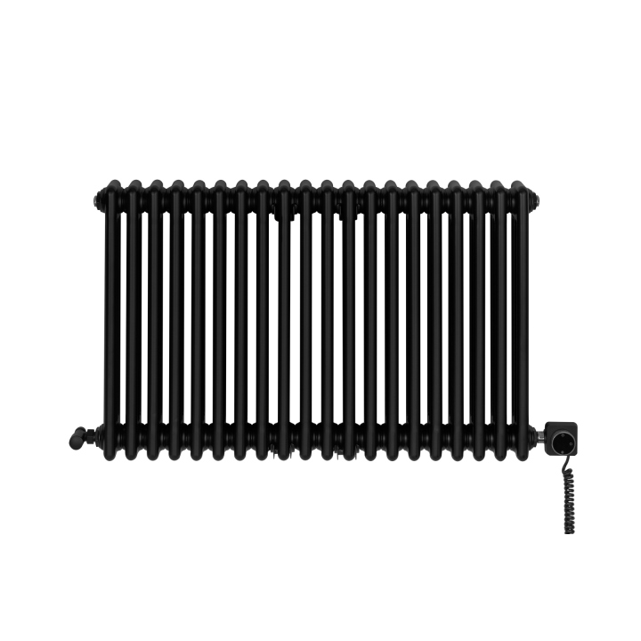 Grzejnik żeberkowy poziomy retro Column Line CL3E-575x920-B500 czarny