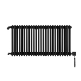 Grzejnik żeberkowy poziomy retro Column Line CL3E-575x1145-B500 czarny