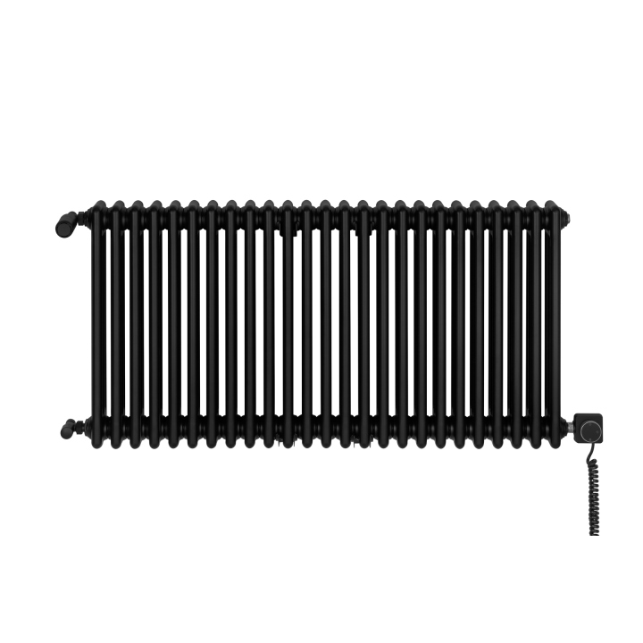 Grzejnik żeberkowy poziomy retro Column Line CL3E-575x1145-B500 czarny