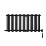 Grzejnik żeberkowy poziomy retro Column Line CL3E-575x1145-B500 czarny