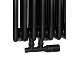 Grzejnik żeberkowy pionowy Column Line CL3E 1800x380 czarny