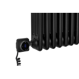 Grzejnik żeberkowy poziomy retro Column Line CL3E-575x470-D50L/P czarny