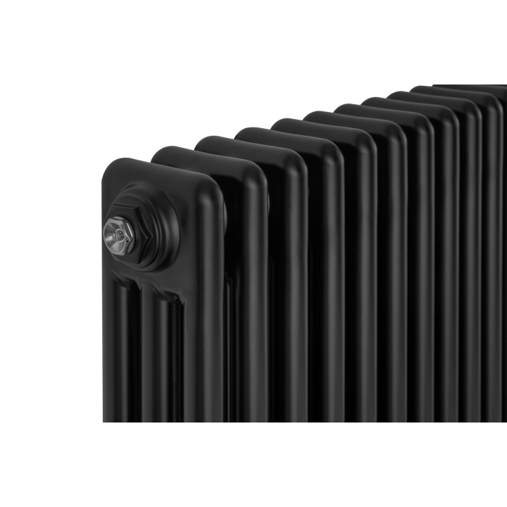 Grzejnik żeberkowy poziomy retro Column Line CL3E-575x470-D50L/P czarny