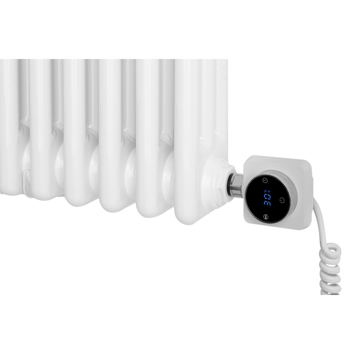 Grzejnik żeberkowy poziomy retro Column Line CL3E-575x470-B500 biały