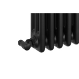 Grzejnik żeberkowy poziomy retro Column Line CL3E-575x470-B500 czarny